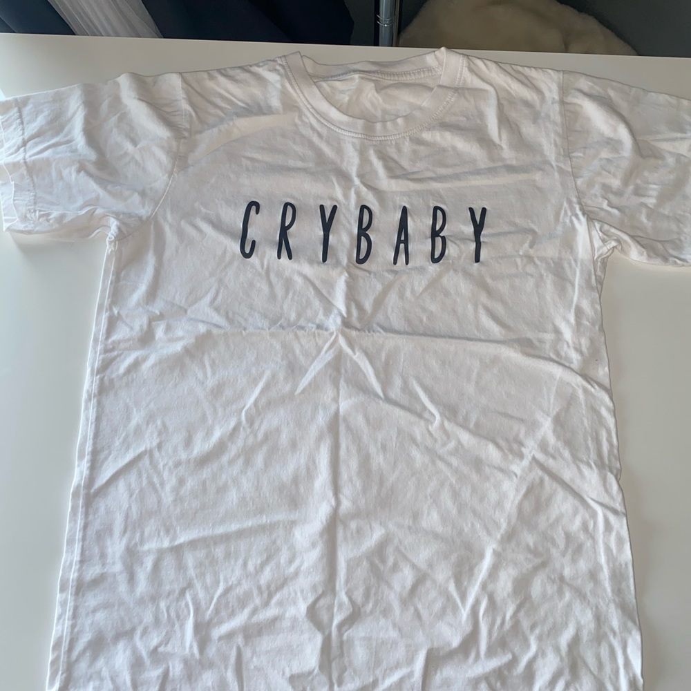 White “CryBaby” shirt